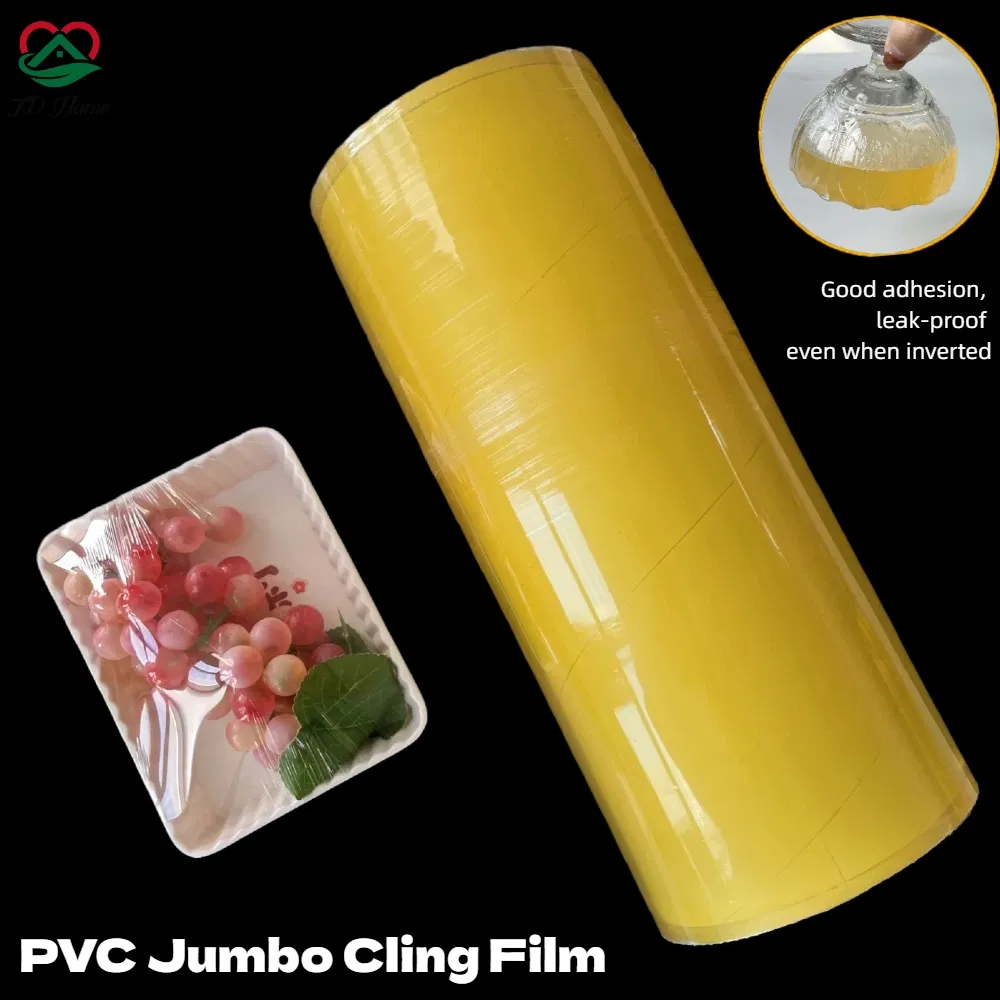 45cm*500m Food Grade PVC Anti Fog Clear Jumbo Roll Cling Film, 10um