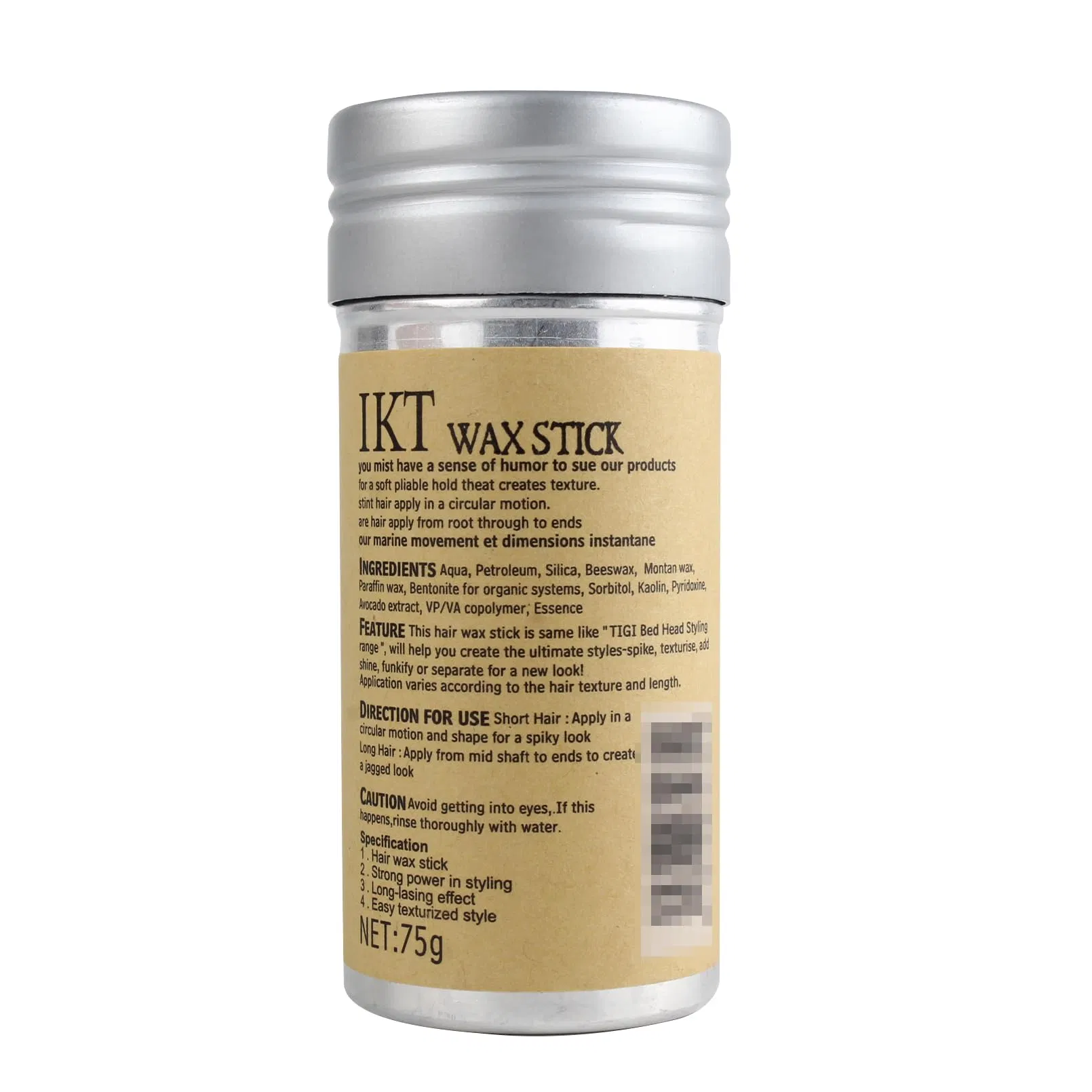 Private Label Strong Hold Ikt Hair Wax Stick