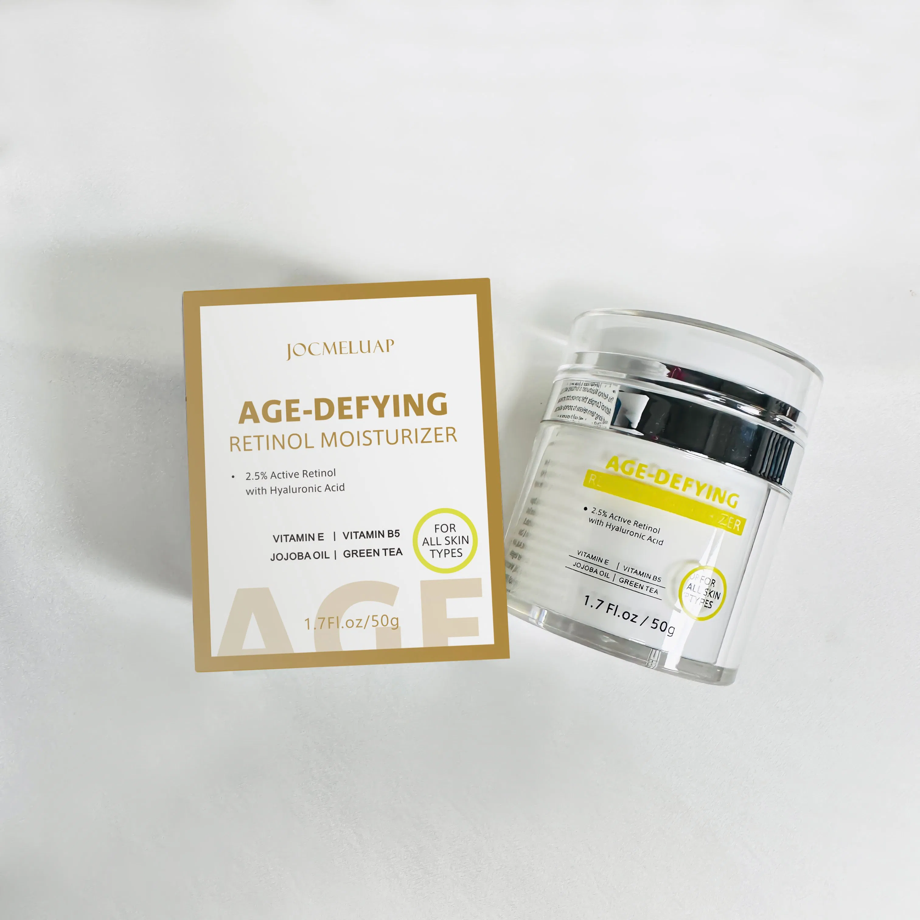 OEM Anti Aging Custom Retinol Face Cream Moisturizer Women Men Anti Wrinkle Cream with Collagen Vitamin E Facial Cream