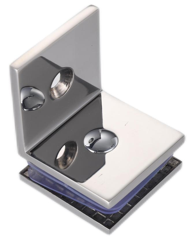 Shower Enclosure Hardware Patch Fitting Matt Black Heavy Duty Wall-Mount Clamp Retaining Clip