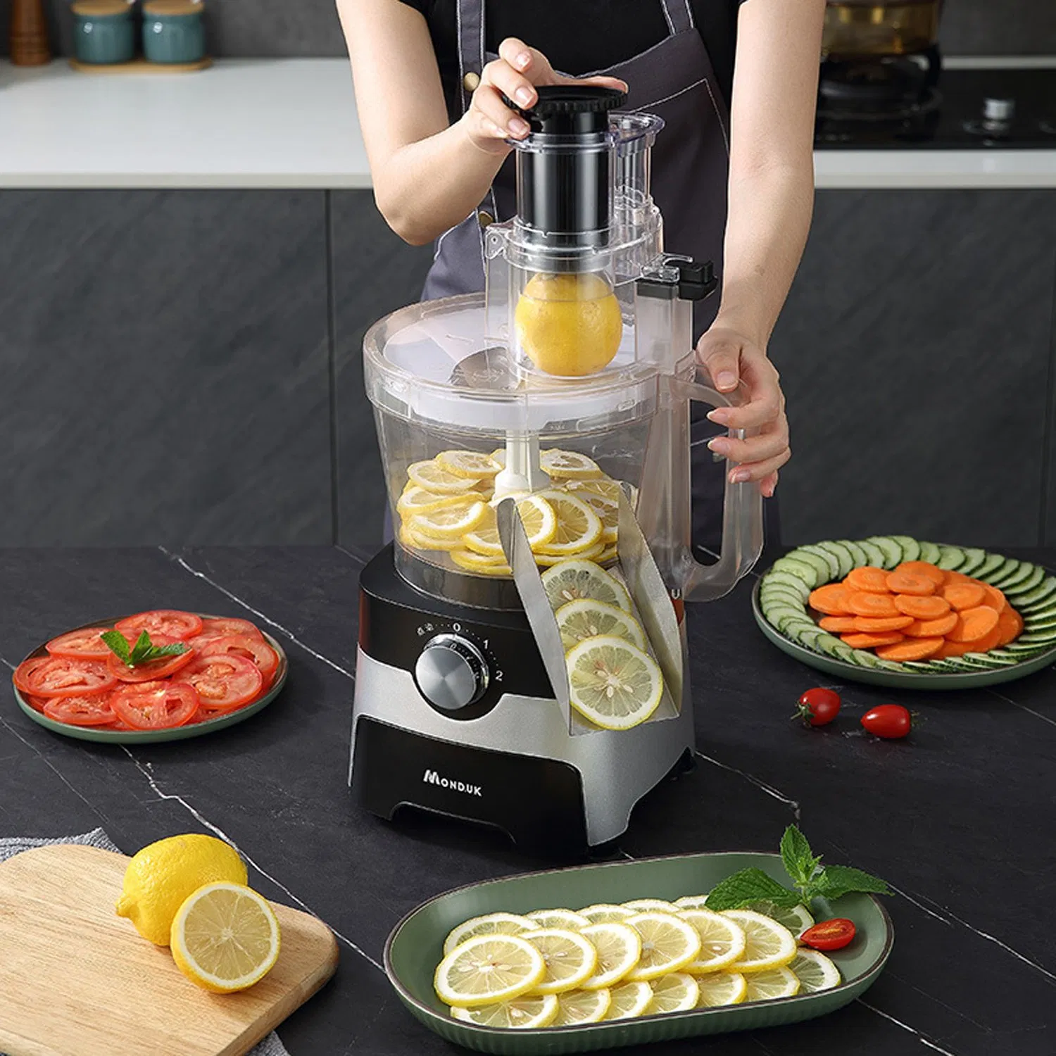 Stack Snap Vegetable Chopper BPA Free Stainless Steel Blades Food Processors