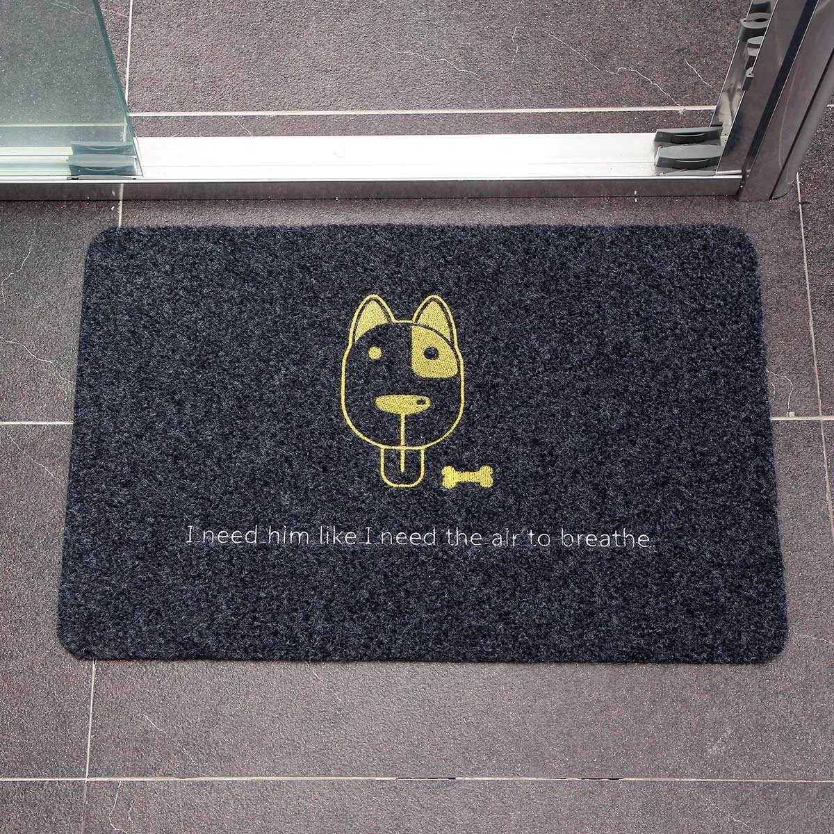 2 Pieces Non-Woven Printing or Embroidered Pattern Kitchen Doormat with TPR Backing