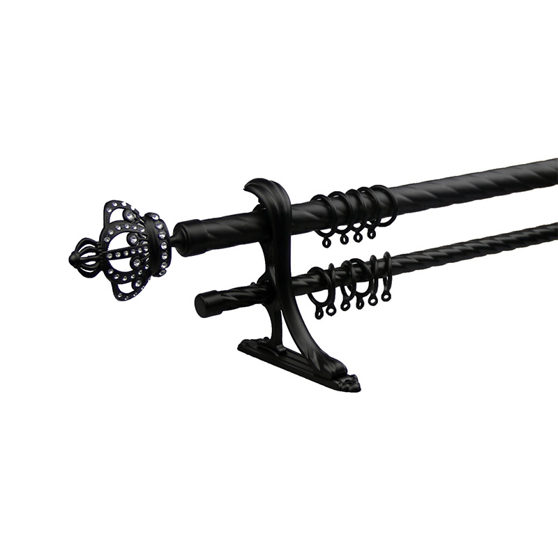 High Quality Double Crown Head 28+19mm Curtain Brackets Bracket Curtain Single and Double Rods