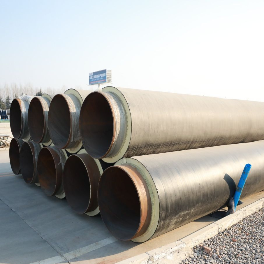 Pre-Insulated Steel Pipe with Polyurethane Foam Insulation and HDPE Jacket