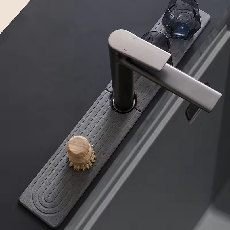 Diatom Mud Splashproof Pad for Kitchen and Bathroom Faucets Sink Faucet Protector Mat for Bath and Kitchen Gadgets