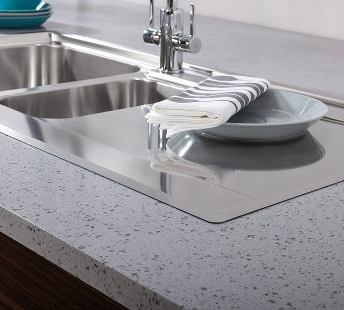 OEM Design Printed Quartz Slab Countertop Home Kitchen Bathroom Countertops Kitchen Side by Side Island