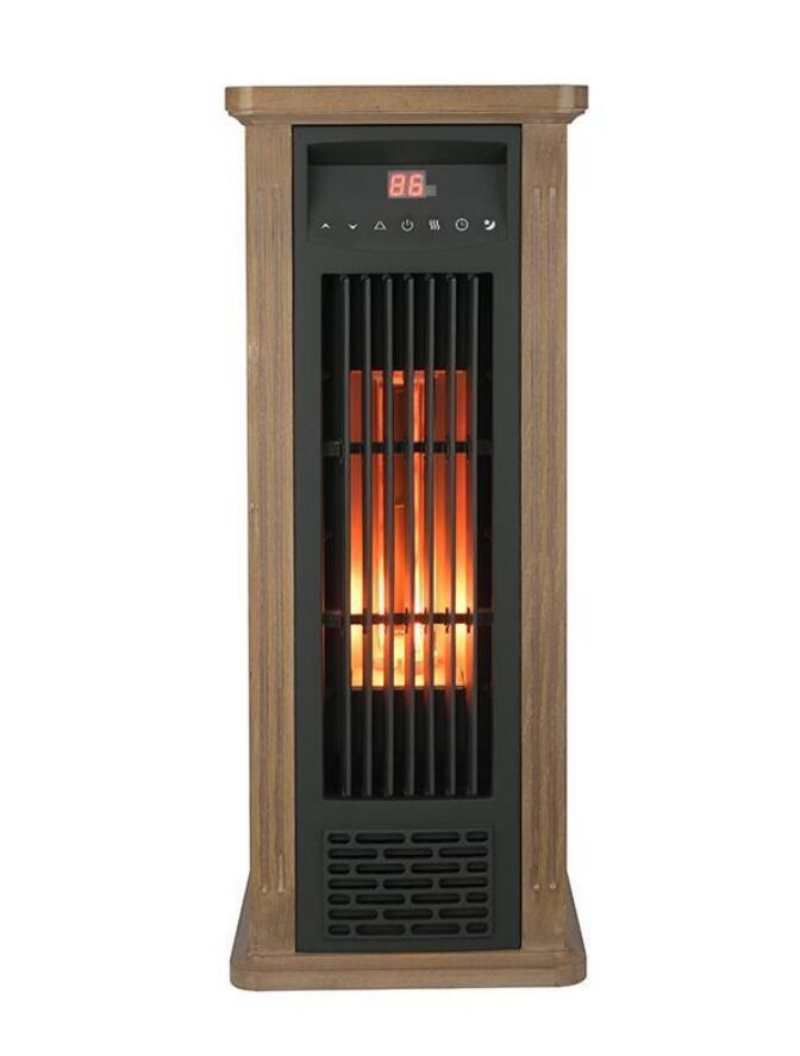 Overheat Protection 1500W Space Electric Room Wood Tower Heater with Remote Control for Household