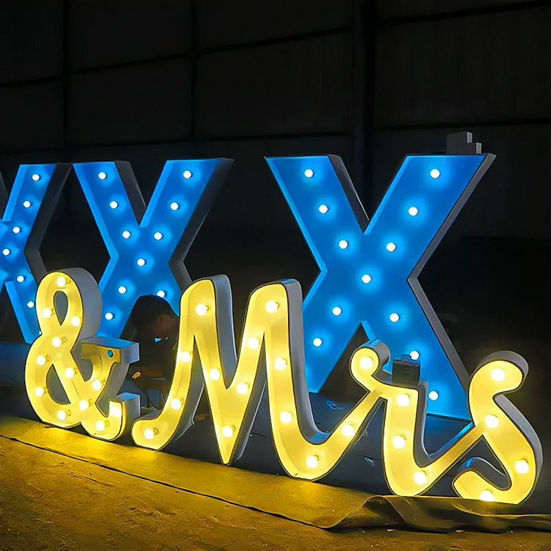 Custom Wedding Decoration Light Marquee Letters 4FT LED Marquee