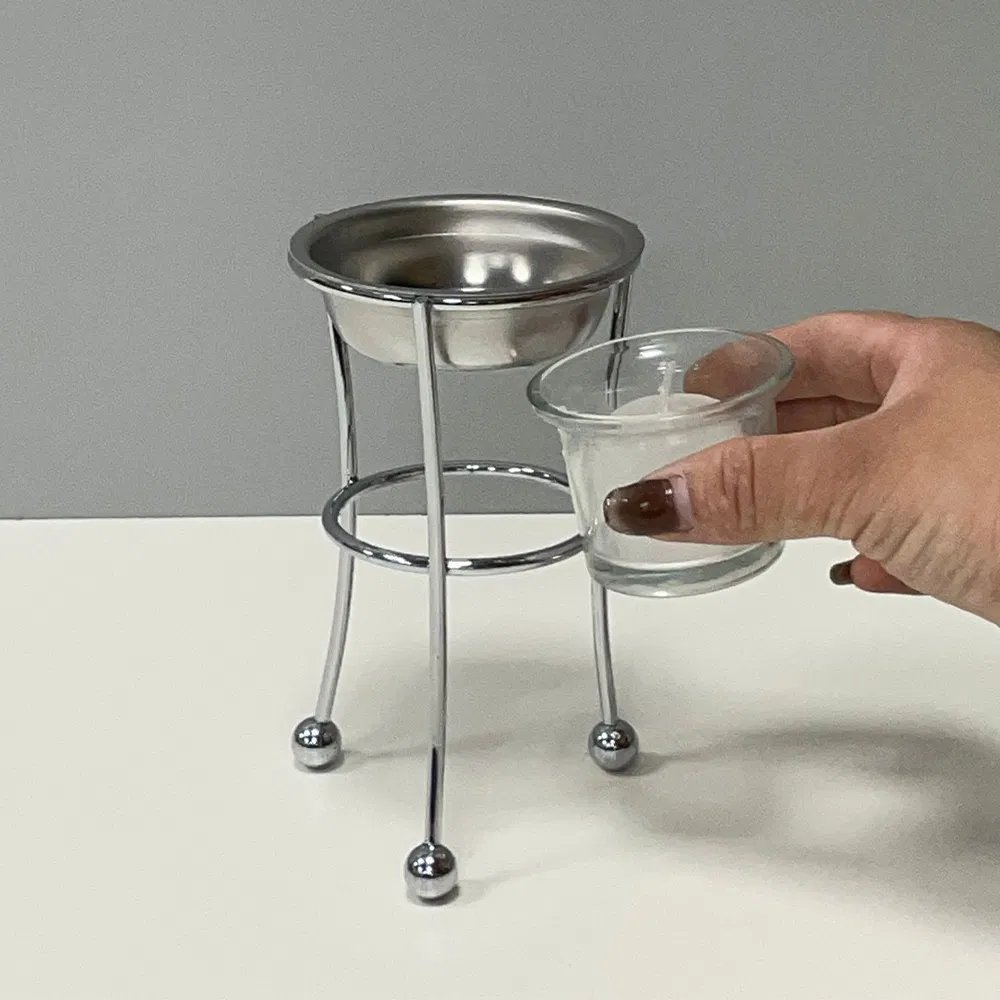 Kitchen Butter Stand Customized Butter Warmer with Bowls and Candle Stainless Steel Wire Rack