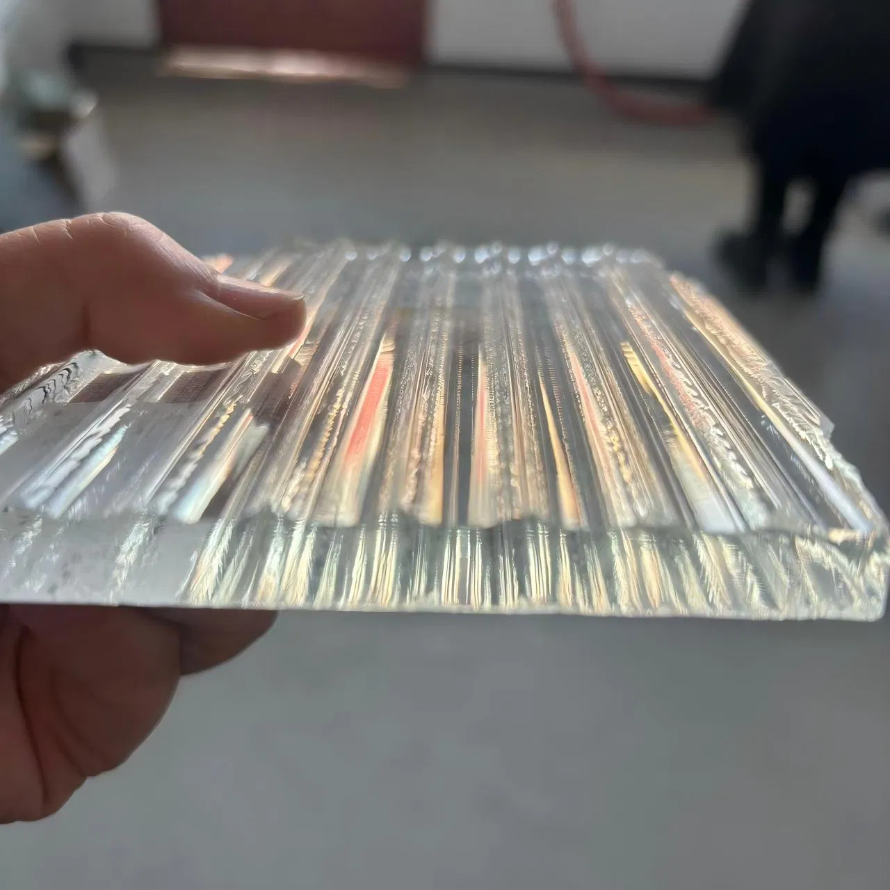 6mm 8mm 10mm 12mm Extra Clear Reeded Low Iron Patterned Glass