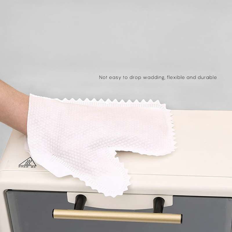 Esun Dishwashing Non- Woven Reusable Dry Wet Cleaning Gloves for Home Kitchen