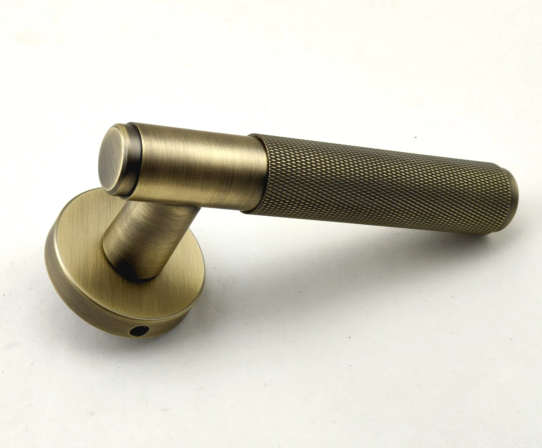 Luxury Antique Brass Rosette Lever Door Handle Lock (1717)