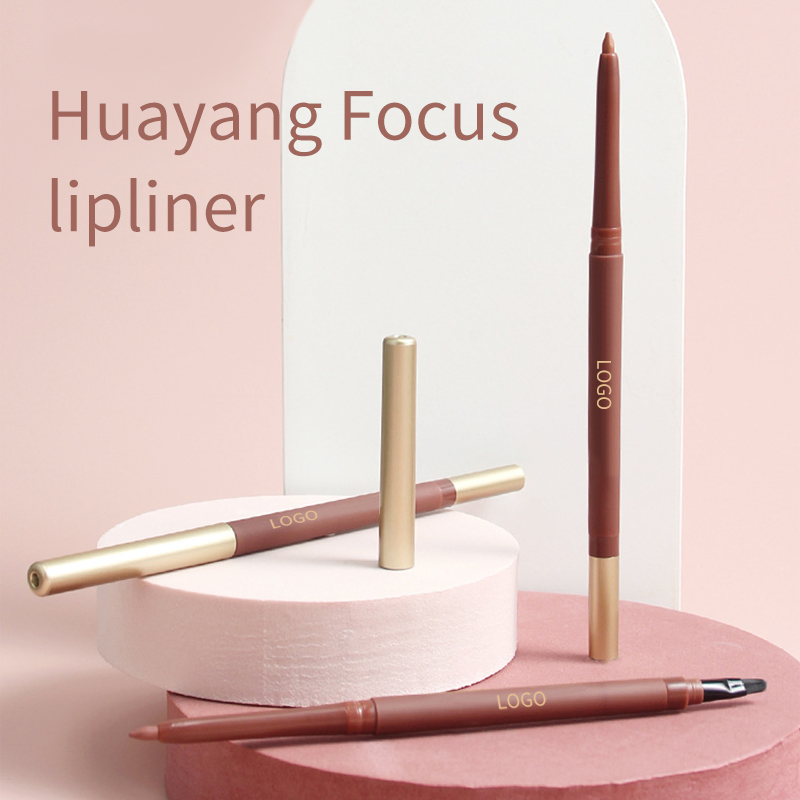 Ditong Private Label High Pigment Long Lasting Matte Nude Lipliner Pencil with Brush