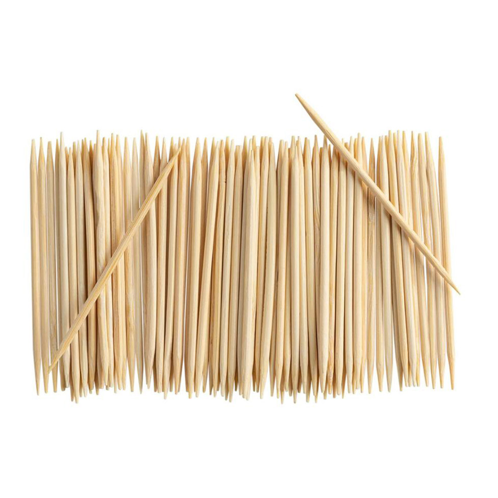 Disposable Bamboo Toothpicks, Bamboo Dental Toothpick with Plastic Containers