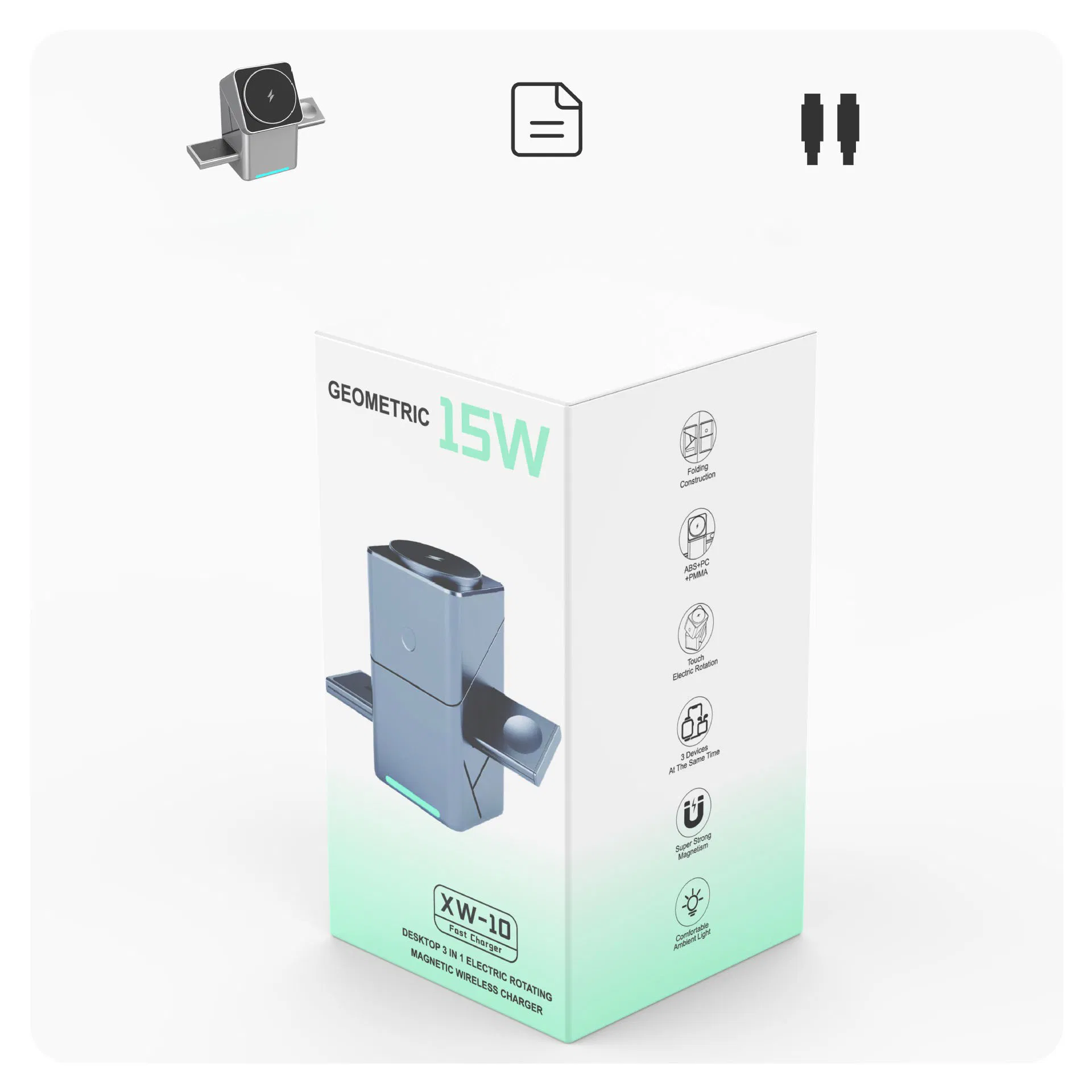 3-в-1 беспроводная зарядная станция для iPhone, Apple Watch и AirPods