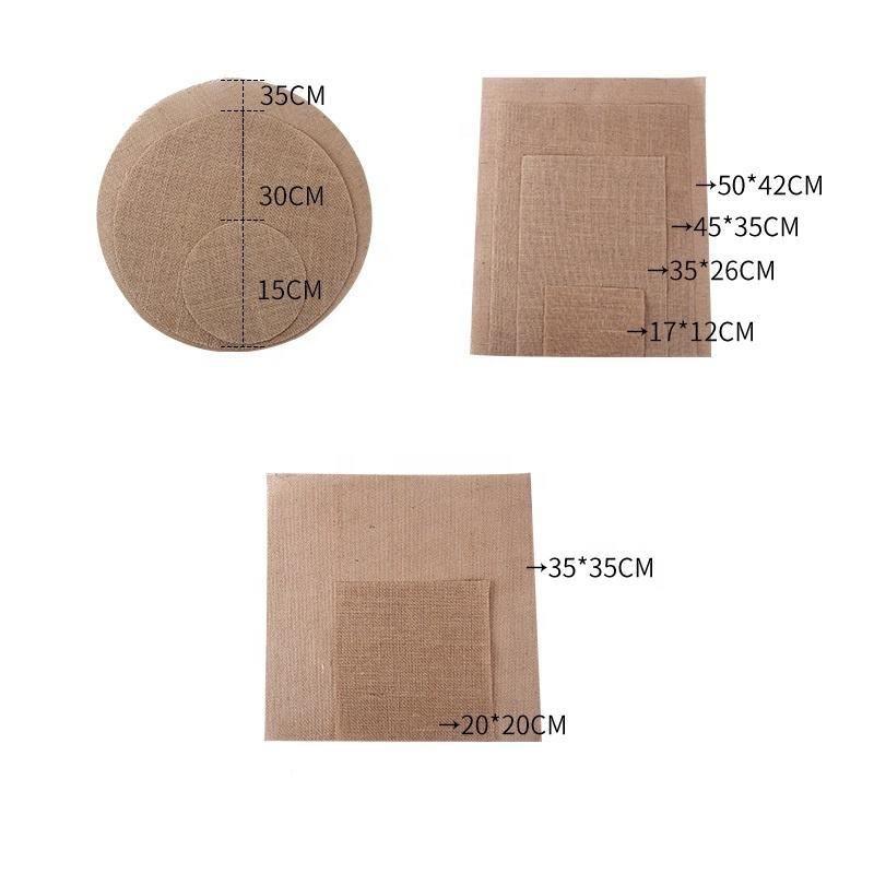 Treated Natural Jute Placemat Classic Style 10/15/20/30cm Round Jute Table Mat Supplier