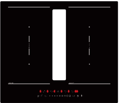 4-in-1 Technology Built-in Ceramic Glass Induction Hob with CE/CB/EMC