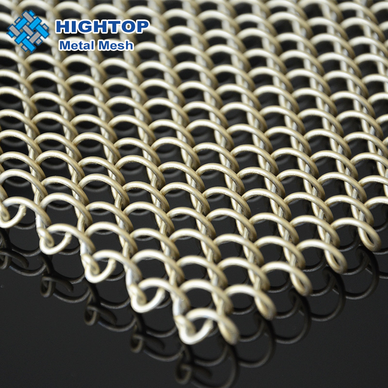Metal Coil Drapery Decorative Mesh Chain Mail Curtain Aluminum Metal Mesh Curtain