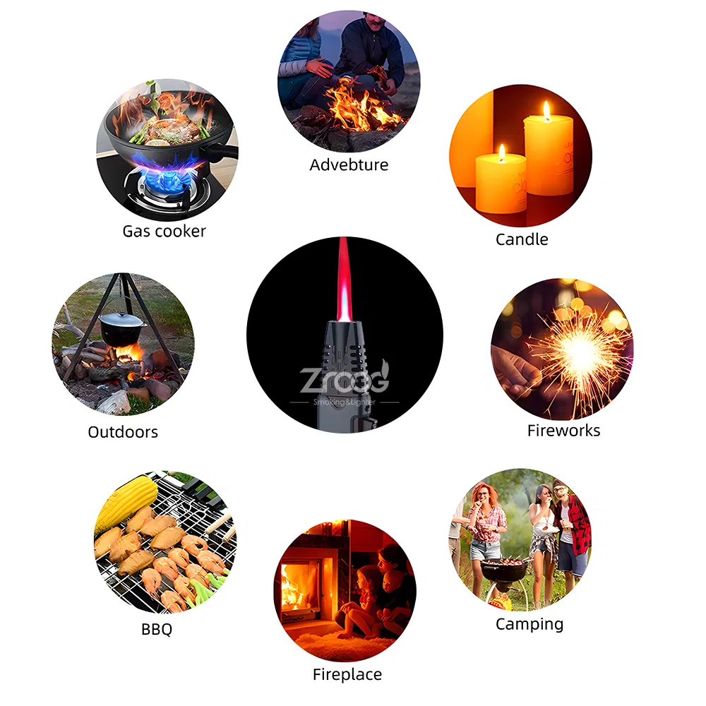 Custom Print Logo Cigarette Lighter Tobacco Gas Jet Torch Lighter