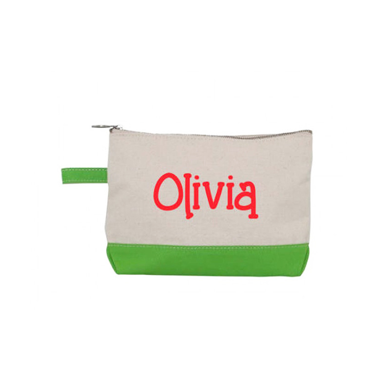 Portable Jute Cosmetic Bags Makeup Pouches Travelling Zipper Bag OEM Fashion Zipper Lock Bag