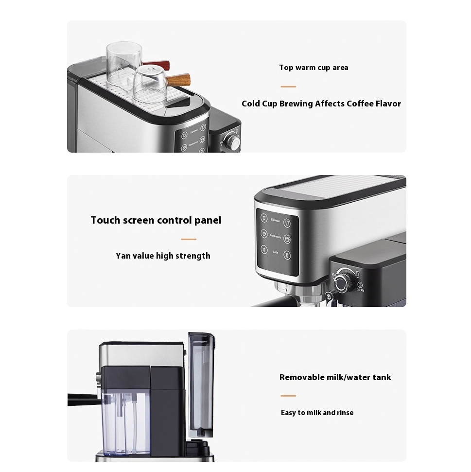 Italian High-Pressure Steam Coffee Maker for Home Use