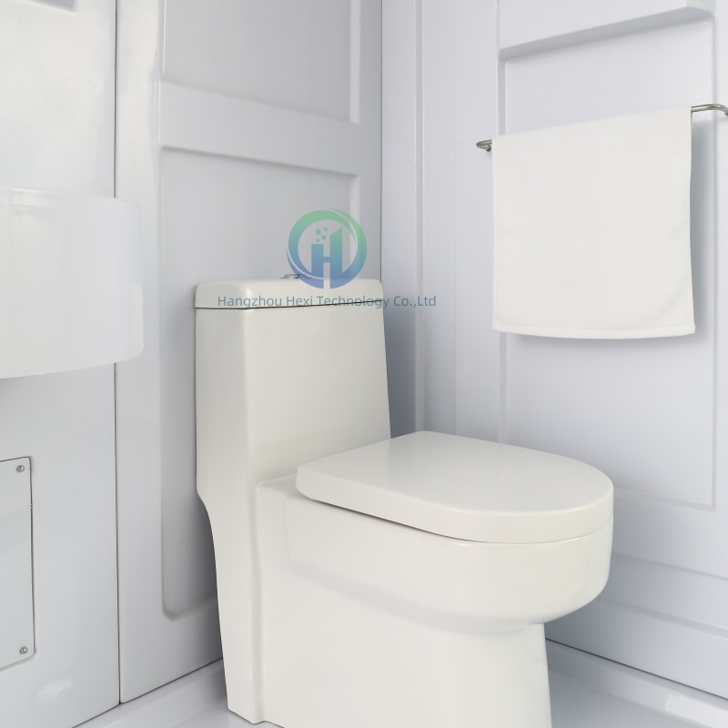 Low MOQ Customized White Frame Frosted Glass All in One Bathroom
