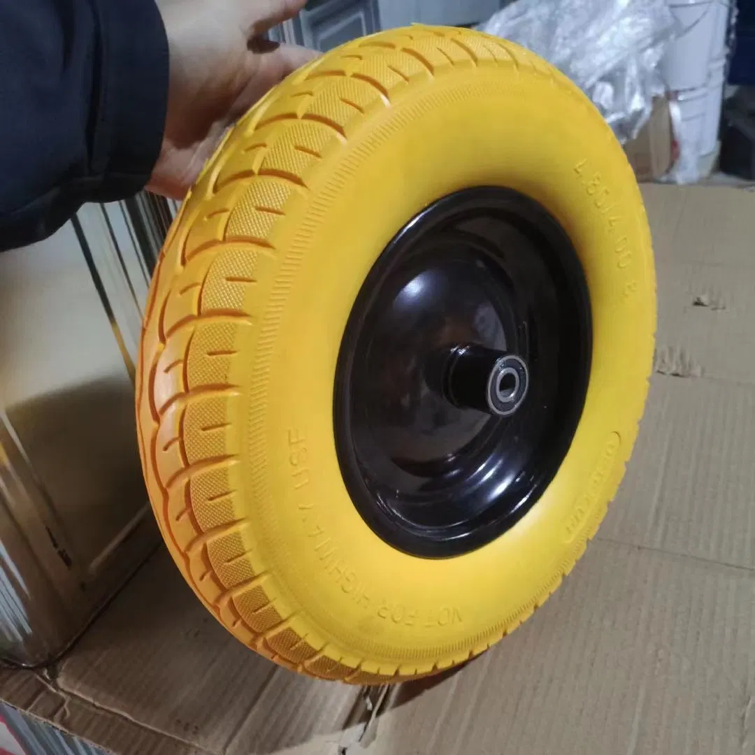 400-8 Solid PU Foam Flat Free Wheelbarrow Wheel Pneumatic Wheel with Reach Certificater