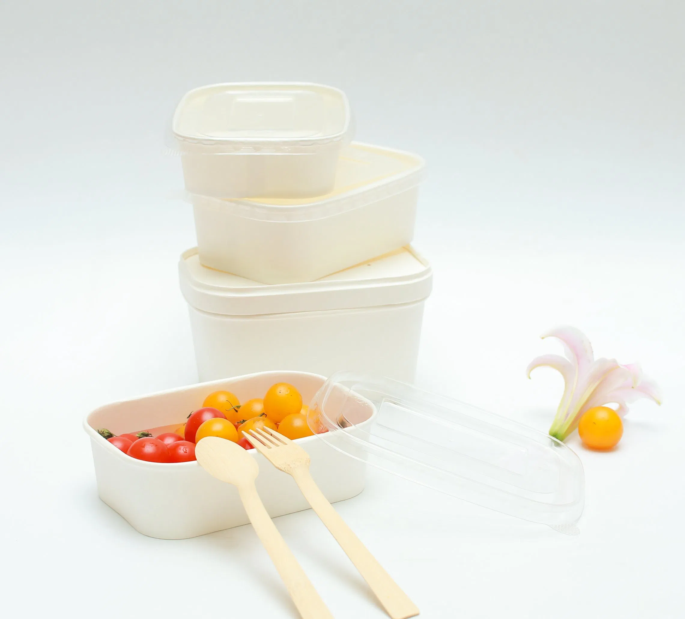 Box Take Away Aluminum Aluminium Bagasse Paper Pulp Biodegradable Food Container