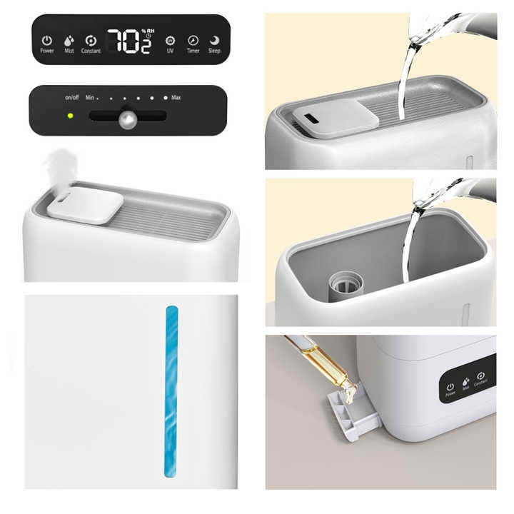 Factory Wholesale Smart Ultrasonic Cool Mist Humidifier Aroma Diffuser Electric Humidifier Greenhouse Air Humidifier