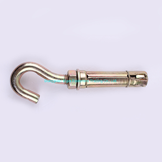 Shield Anchor 4-Segments Type with Hook Bolt Four Anchor Expansion Bolt Concrete Screw Yellow Zinc Plated