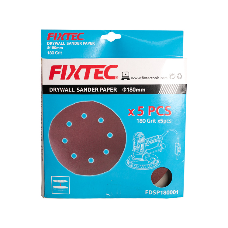 Fixtec Power Tool Accessories Dry Abrasive Paper 5PCS Drywall Sander Machine Papers