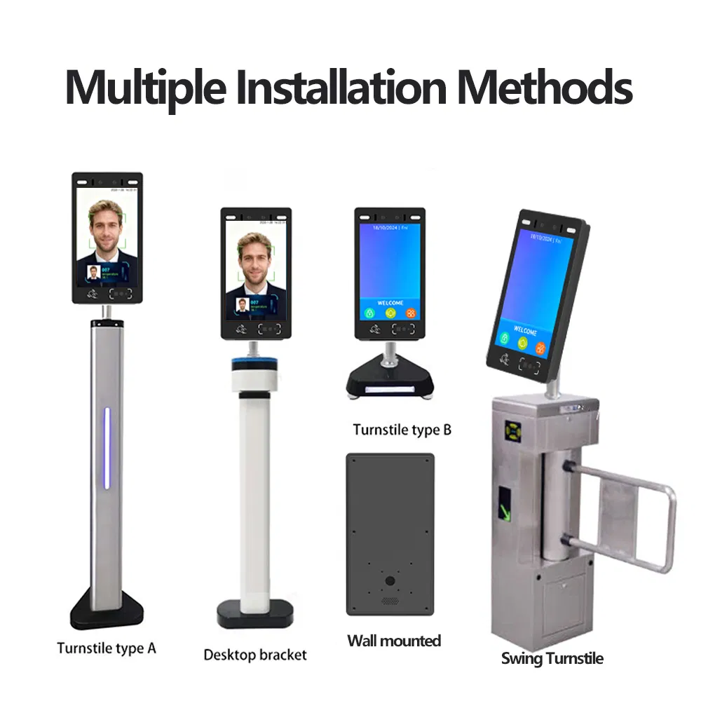 Suntek Employee Attendance Recording Face Biometric Machine TCP RJ45 WiFi Cloud Access Control Face Recognition System with Card Reader and Code Scanner