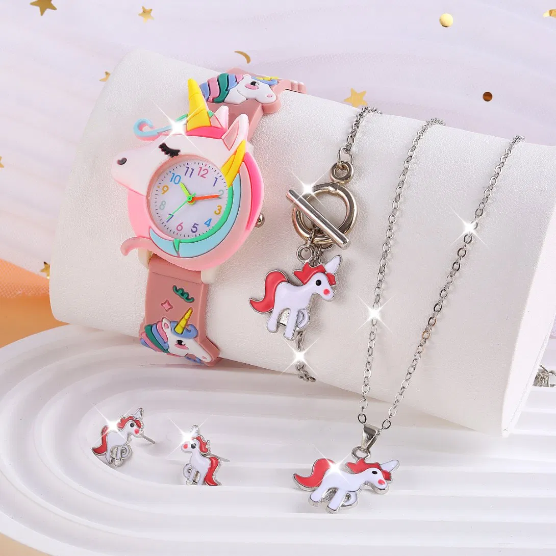 Silicone Unicorn Watch Cute Pink Cartoon Girl Child
