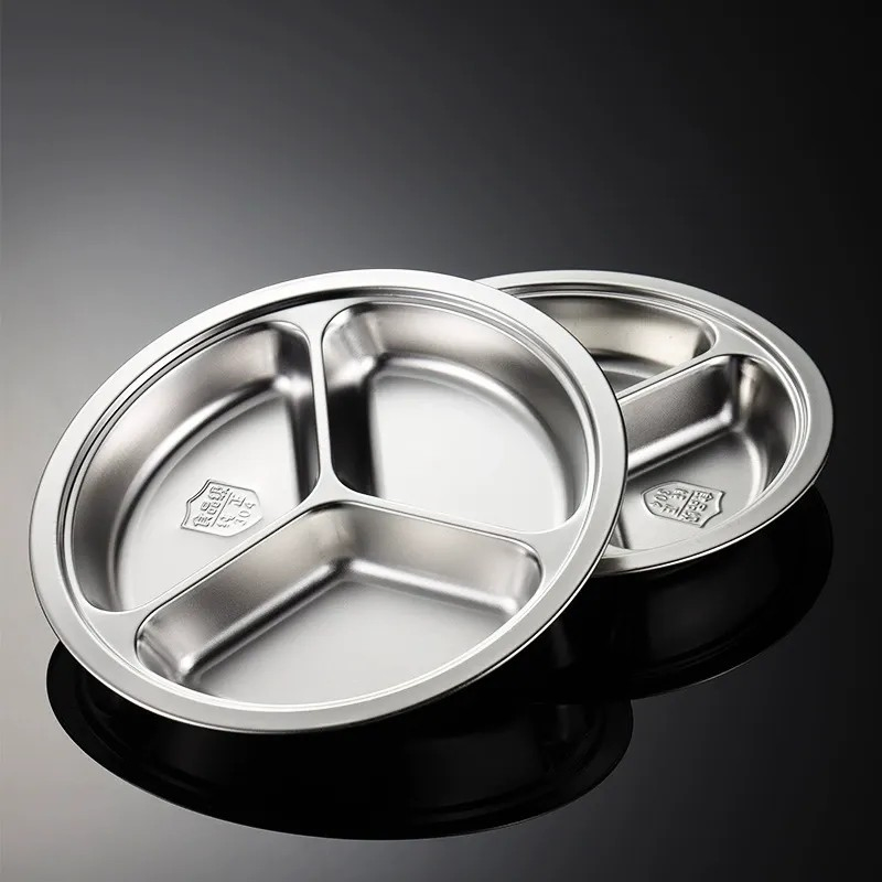 Custom Dinnerware Sets Luxury Metal Fabrication Services Kitchenware Baking Tray Aluminum Pizza Plate Stainless Food Places SUS 304 Brass Dish Manufacture