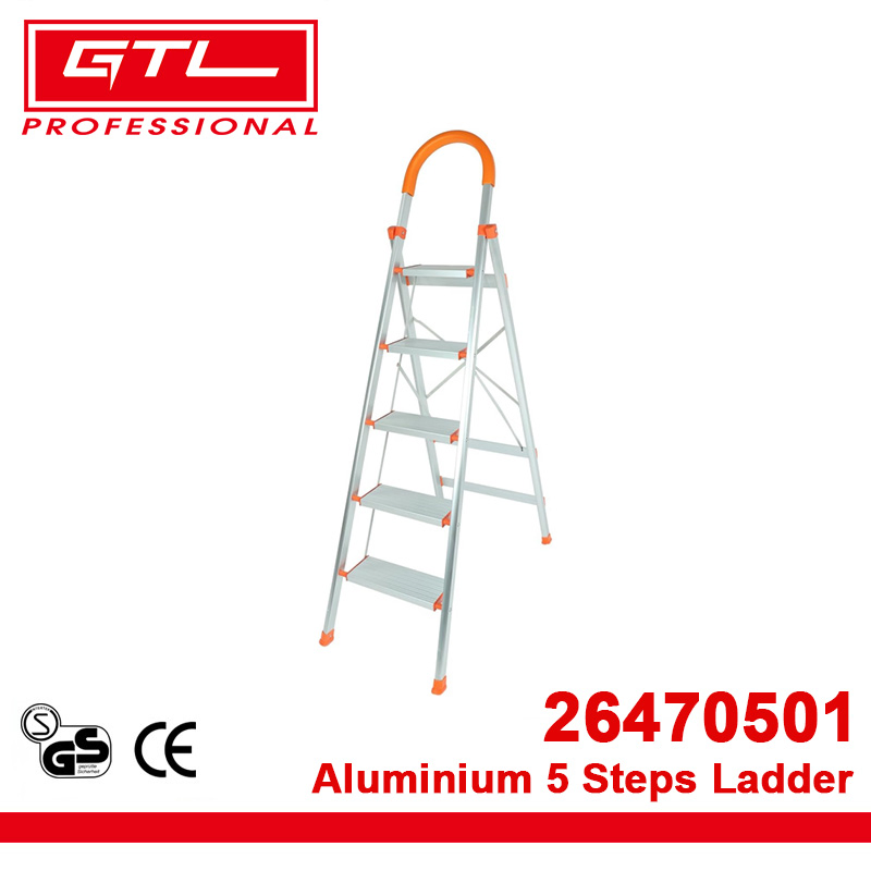 Folding and Extension 5 Steps Aluminum Household Ladder (26470501)