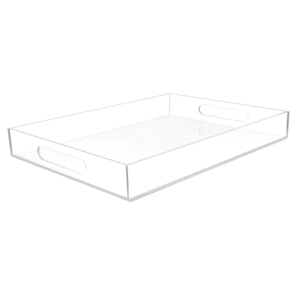 Art Acrylic Handles Macaron Perfume Clear Acrylic Tray