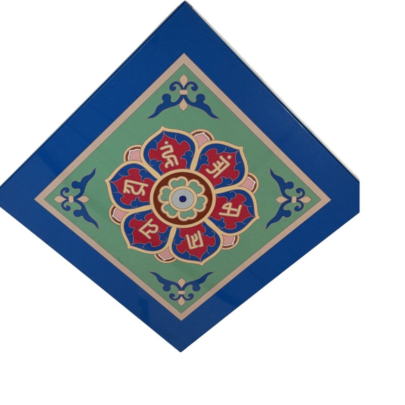 Embossed Aluminum Ceiling Panel Geometric Pattern for Temple Style Ceiling