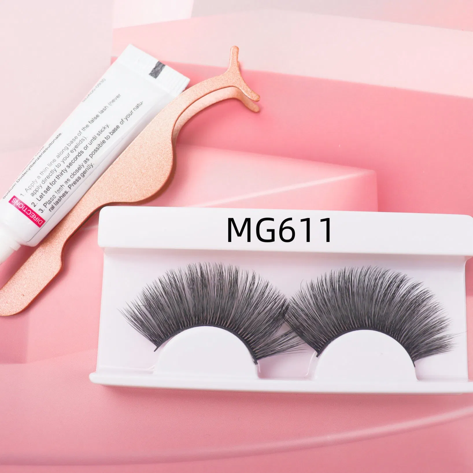 Lightweight Faux Mink Eyelash Extension Reusable 3D Lashes for Hooded Eyes False Eyelashes with Wholesale Price