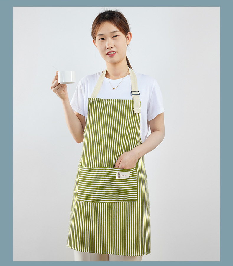 Custom Cooking Logo Waiter Apron Cotton Linen Women Cotton Apron Customize Kitchen Apron with Logo