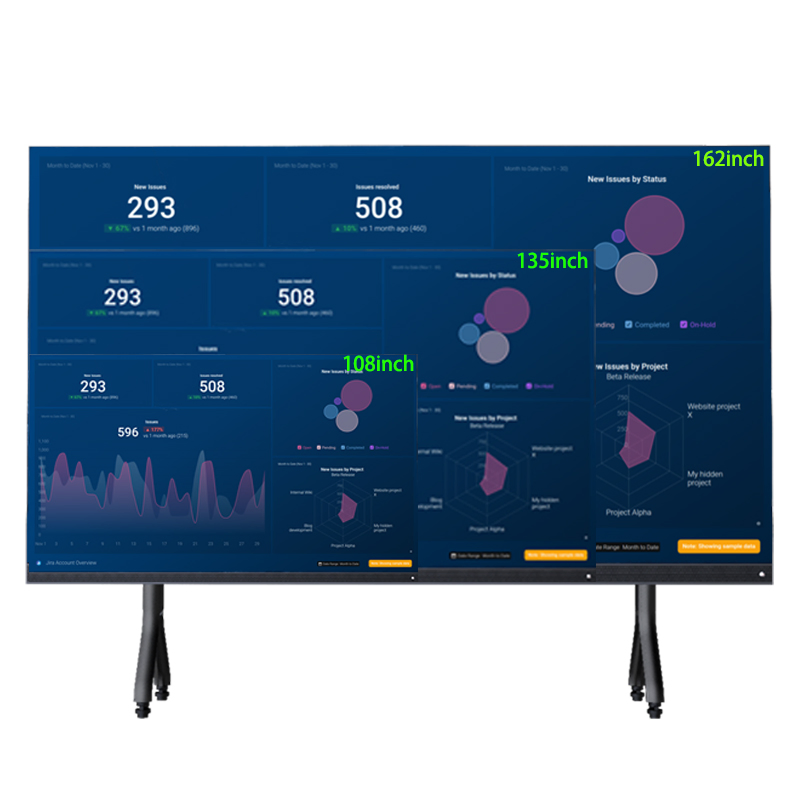 4K Android Smart TV 108 135 162 Inch Full Color All in One LED TV Flat Screen Display