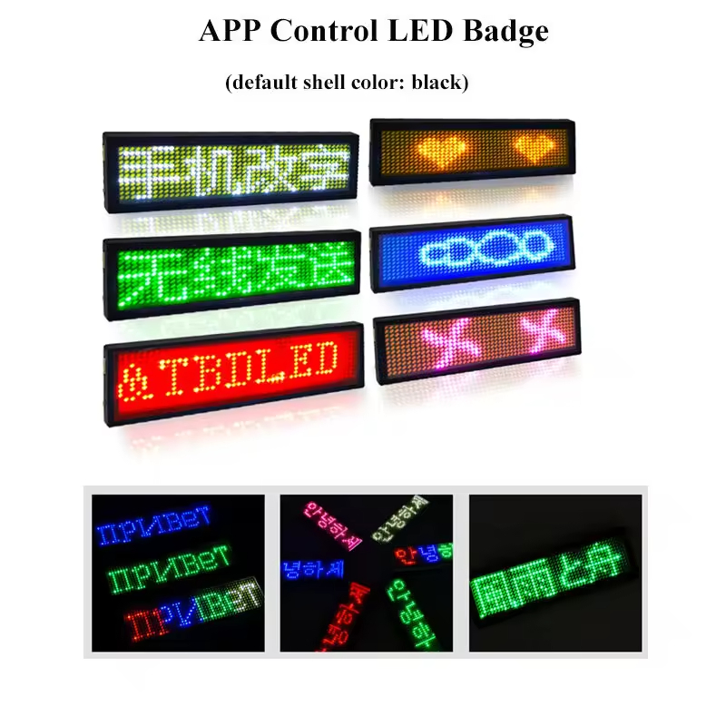 Popular Programmable Lighting Scrolling Message Stylish LED Light Badge