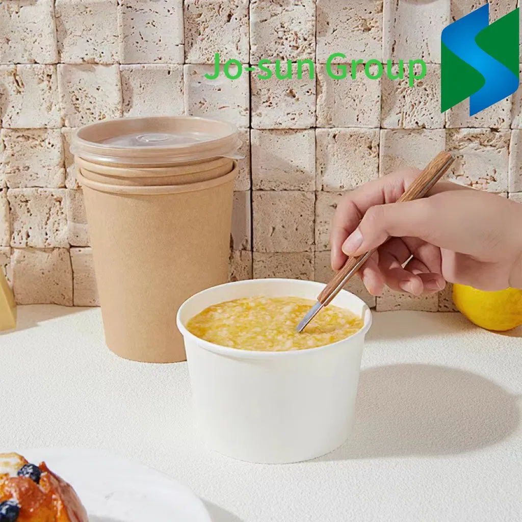 Jo-Sun Ice Cream Sundae Cups Disposable Paper Dessert Bowls Yogurt Bucket Soup Bowls Hot or Cold Food Cups for Party
