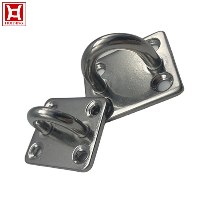 Strong Durable Sunshade Square Ring Hooks Pad Eye Plate Shackles