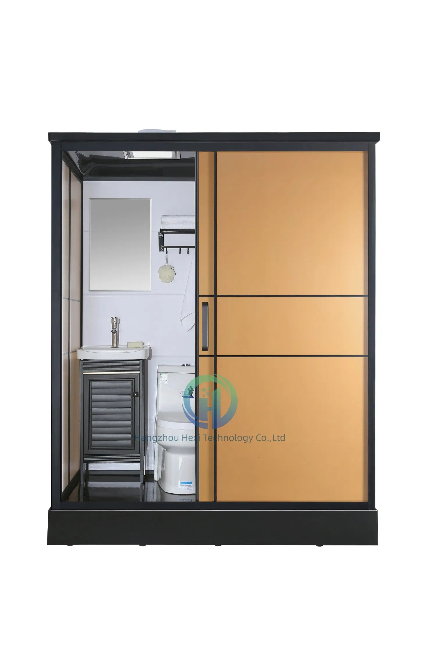 Contemporary Yellow Prefab Shower Bathroom with High-Quality Design