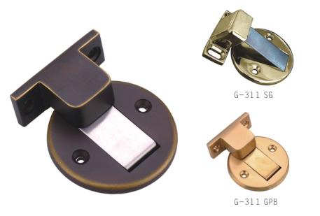 Floor Mounting Pure Copper Brass Door Catch Stopper (G-311 BF)