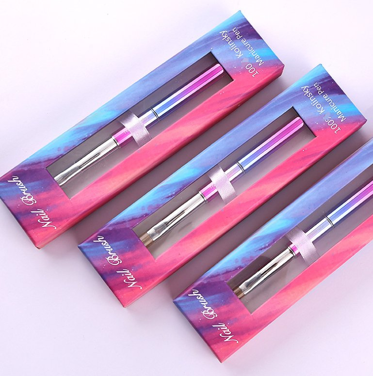 High Quality Kolinsky 3D Nail Brush for Acrylic Nails