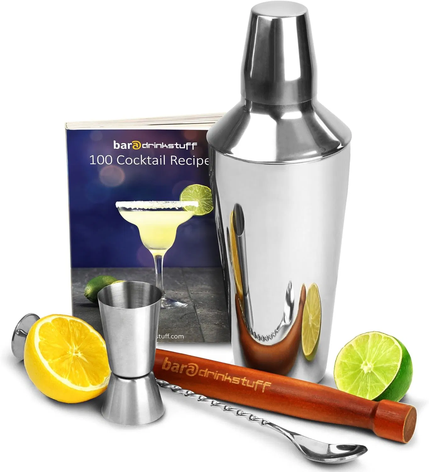 Custom Bartender Kit Bar Tools Set Stainless Steel Cocktail Shaker Set for Drink Mixing Shaker Bottle