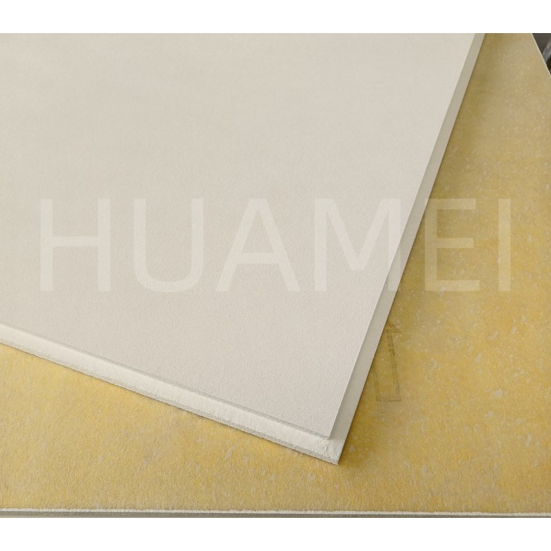 Fireproof Acoustic Ceiling Tiles Fiberglass Materials Tegular Edge