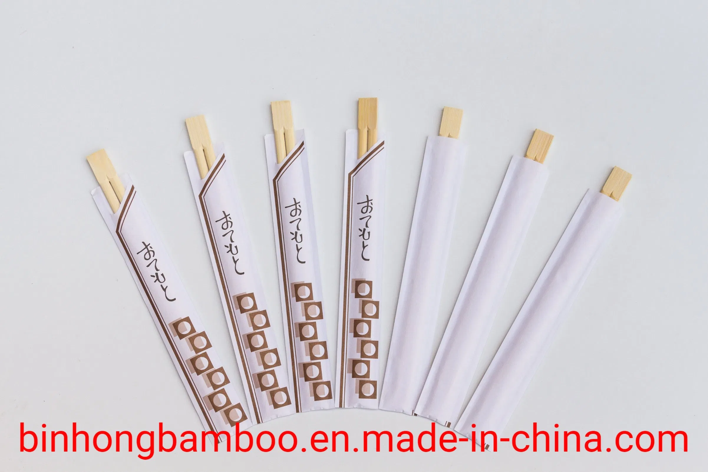Disposable Round Bamboo Chopsticks Panda Pattern Printing Plastic Pack for Wholesale