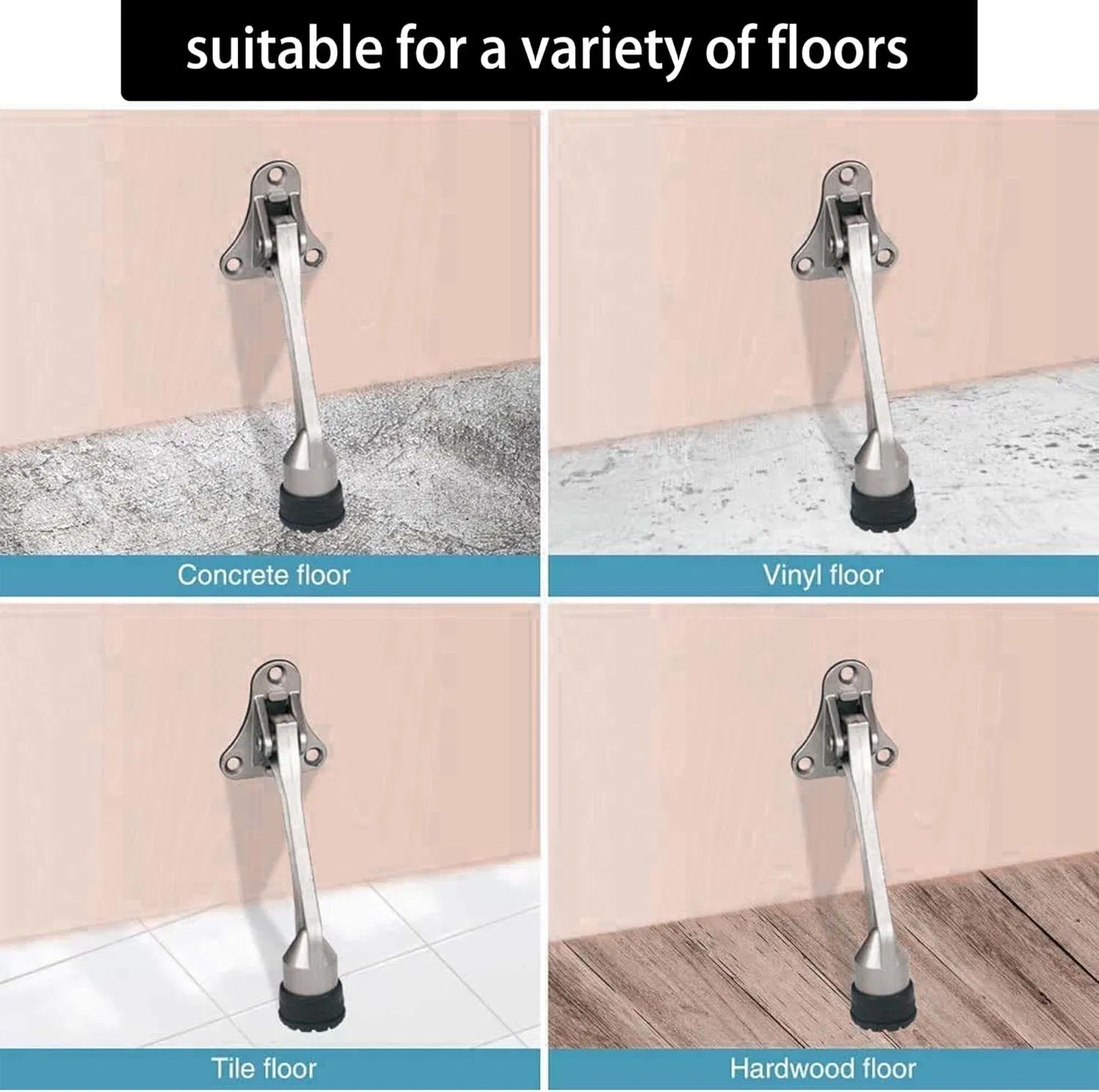 Mdmp-0030 Die-Cast Zinc Door Stop, Satin Nickel Finish